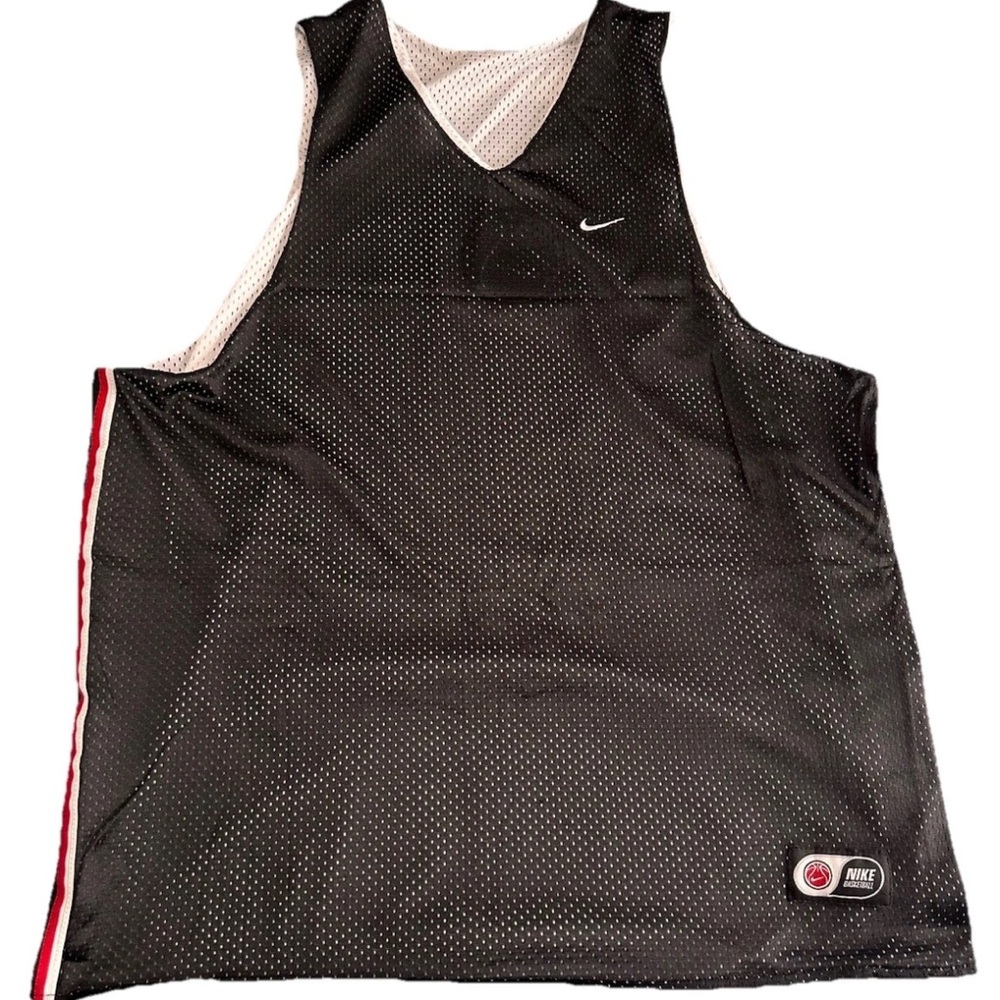 Nike Basketball Mens Tank Top Sleeveless Shirt Sz Large Mesh Jersey Black